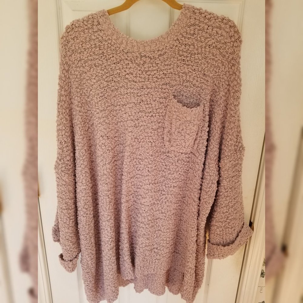 NWOT- Pullover Popcorn Sweater- Taupe